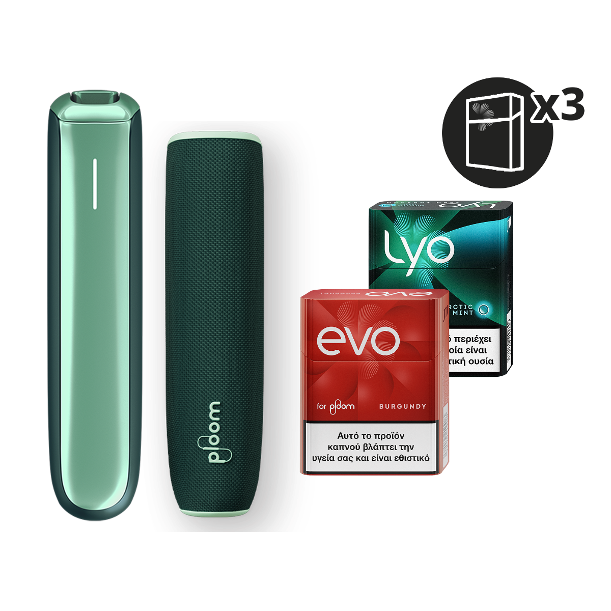 Ploom AURA Teal Electric Pop Starter Kit με Υφασμάτινη Θήκη