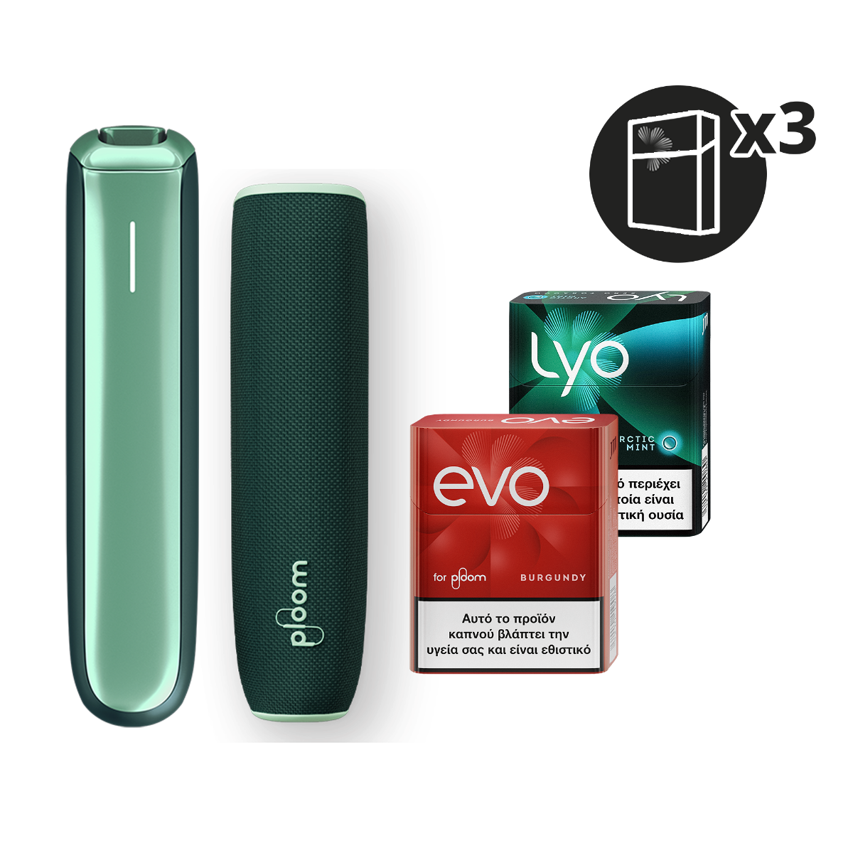 Ploom AURA Teal Electric Pop Starter Kit με Υφασμάτινη Θήκη